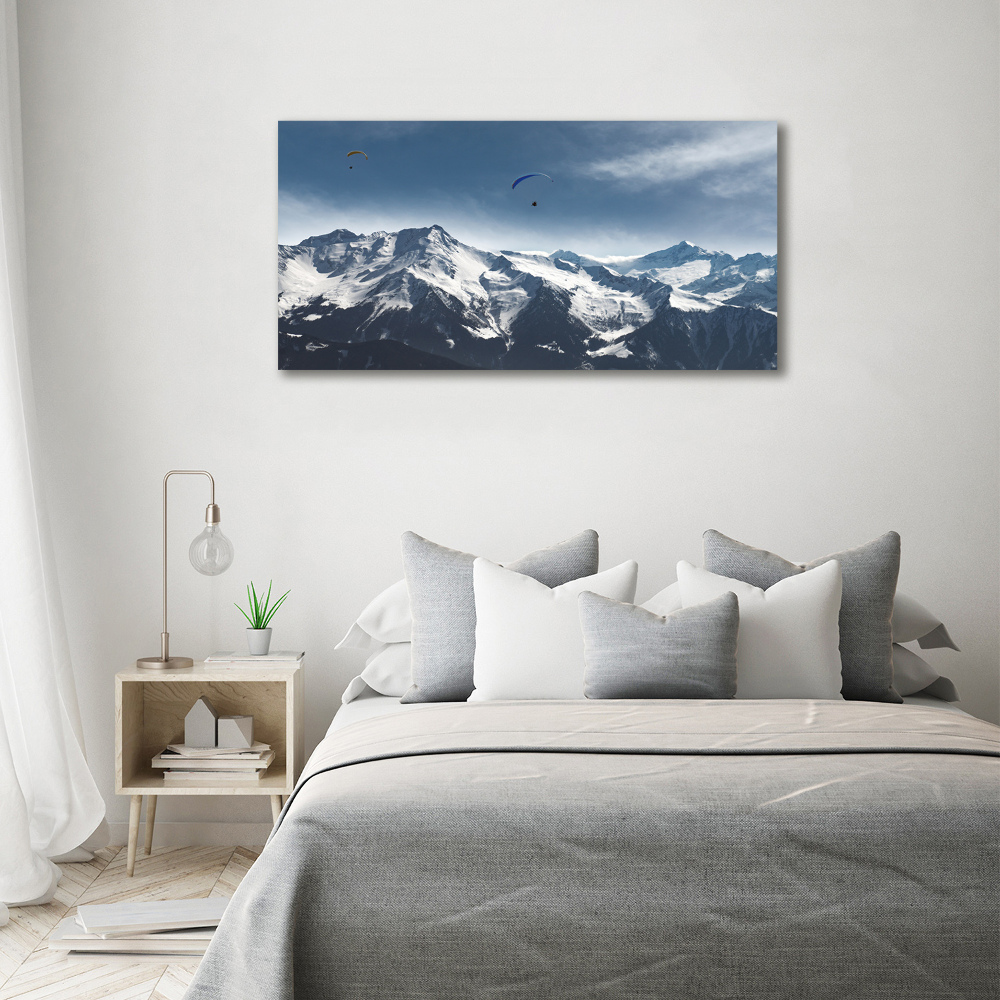 Acrylic wall art Paraglide of the Alps