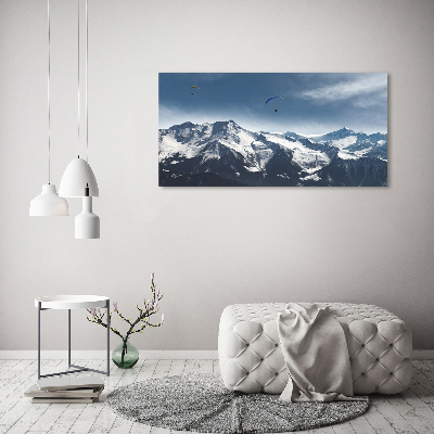 Acrylic wall art Paraglide of the Alps