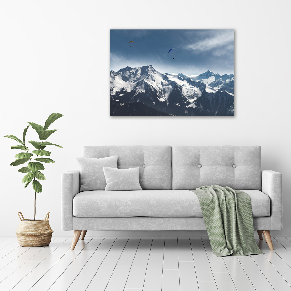 Acrylic wall art Paraglide of the Alps