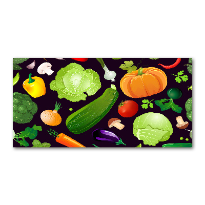 Wall art acrylic Colorful vegetables