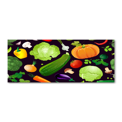 Wall art acrylic Colorful vegetables