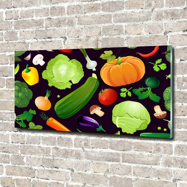 Wall art acrylic Colorful vegetables