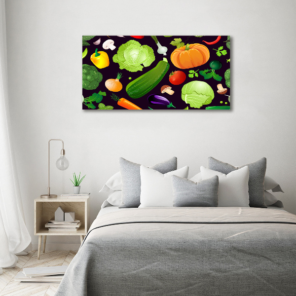 Wall art acrylic Colorful vegetables