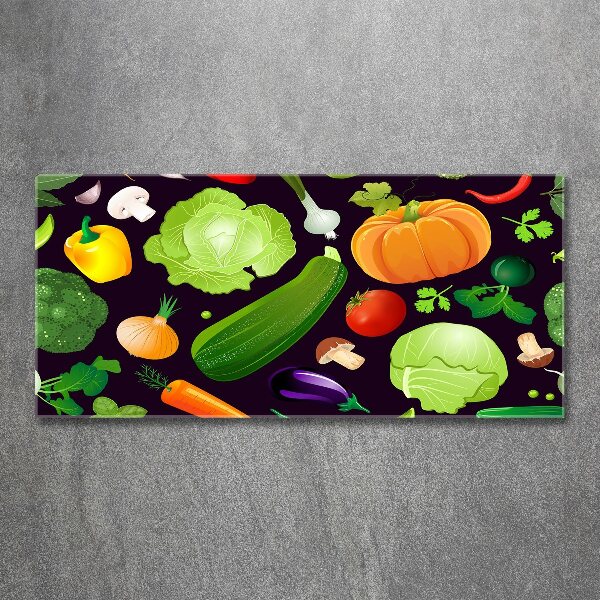 Wall art acrylic Colorful vegetables