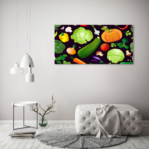 Wall art acrylic Colorful vegetables