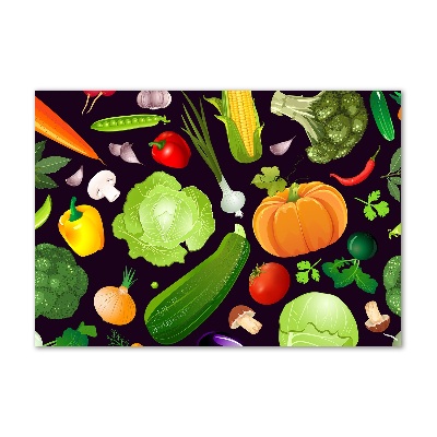 Wall art acrylic Colorful vegetables