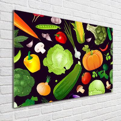 Wall art acrylic Colorful vegetables