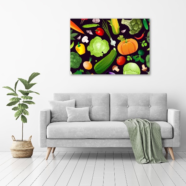 Wall art acrylic Colorful vegetables