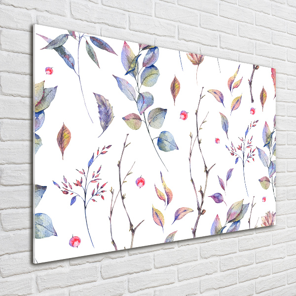 Acrylic wall picture Leaves