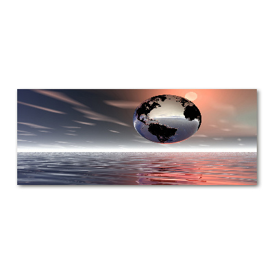 Glass acrylic wall art Planet Earth