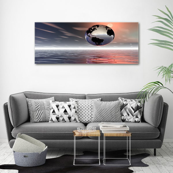 Glass acrylic wall art Planet Earth