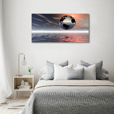 Glass acrylic wall art Planet Earth