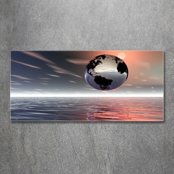 Glass acrylic wall art Planet Earth