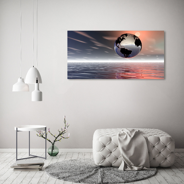 Glass acrylic wall art Planet Earth