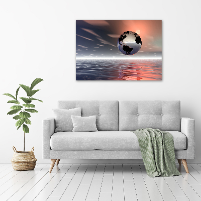 Glass acrylic wall art Planet Earth