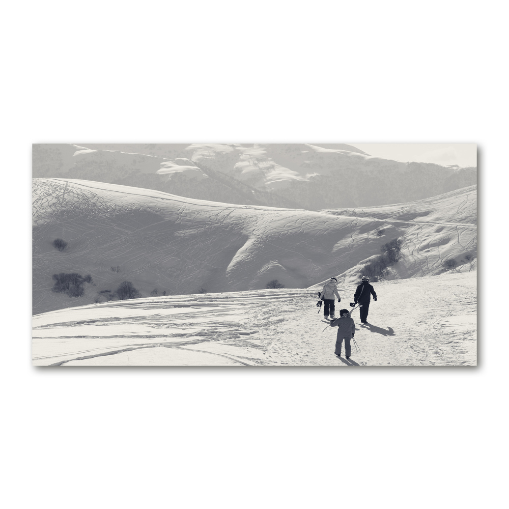 Acrylic print Skiers