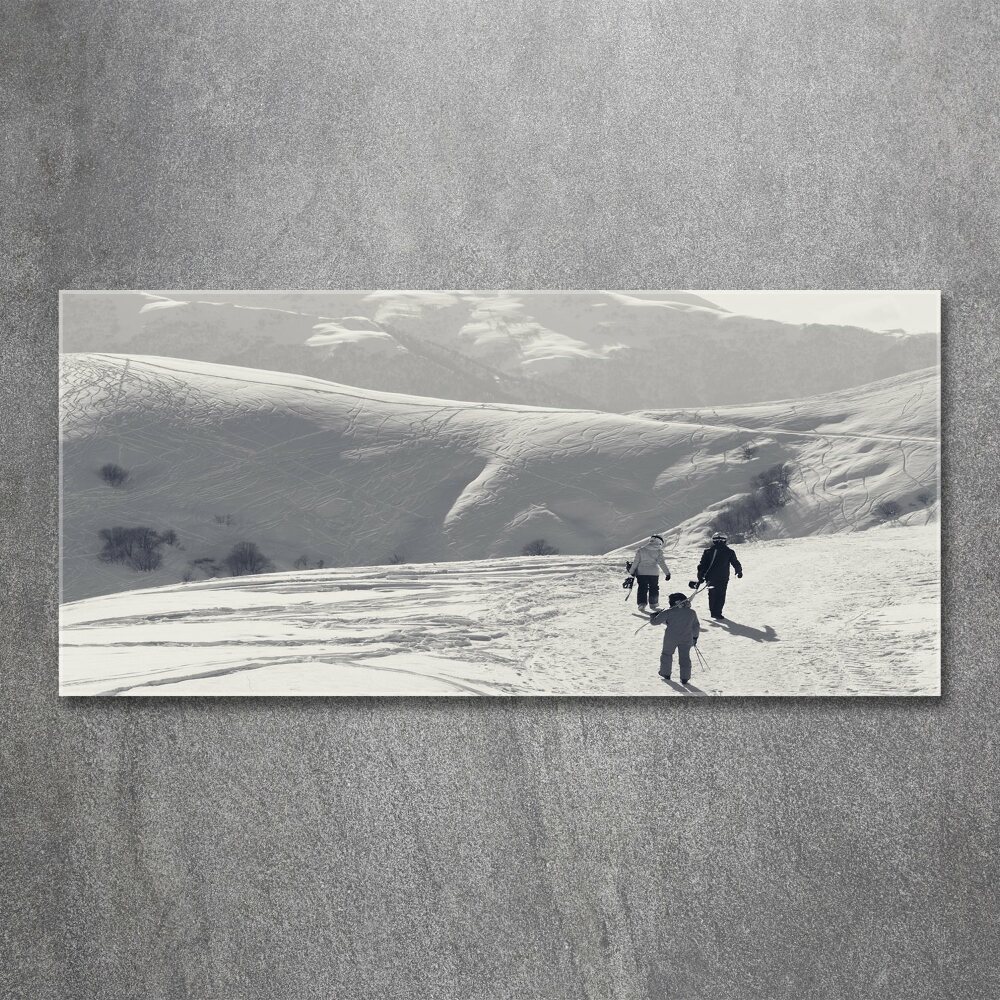 Acrylic print Skiers