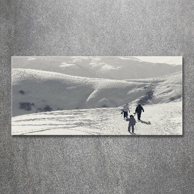 Acrylic print Skiers