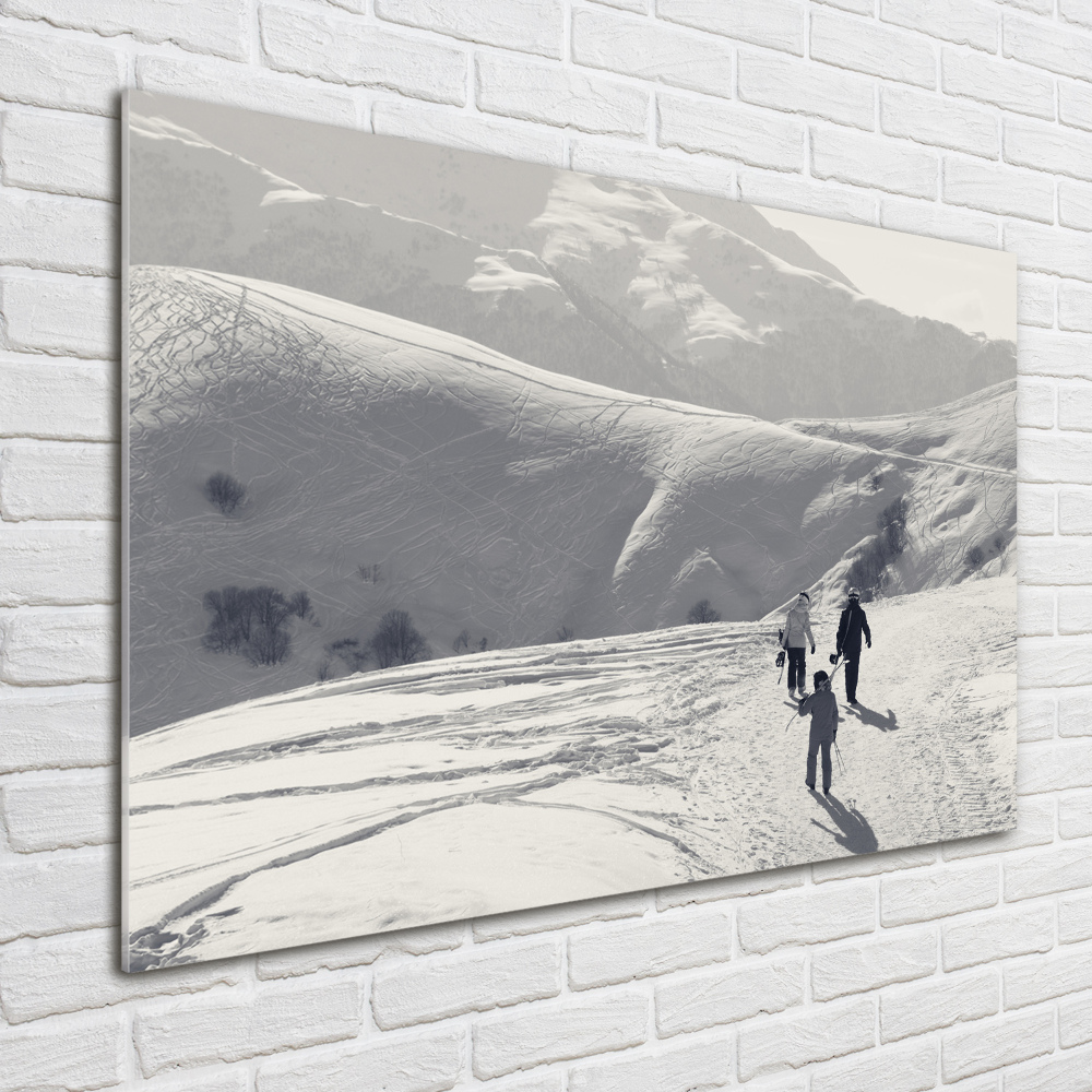 Acrylic print Skiers