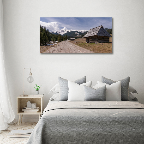 Wall art acrylic House in mountains