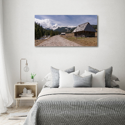 Wall art acrylic House in mountains