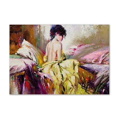 Print on acrylic Half -naked woman