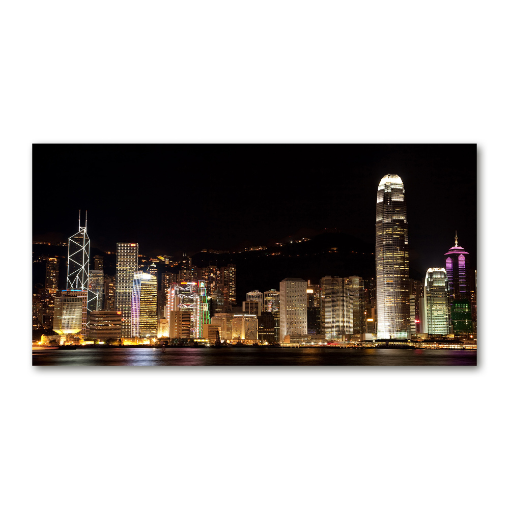 Wall art acrylic Hong Kong at night