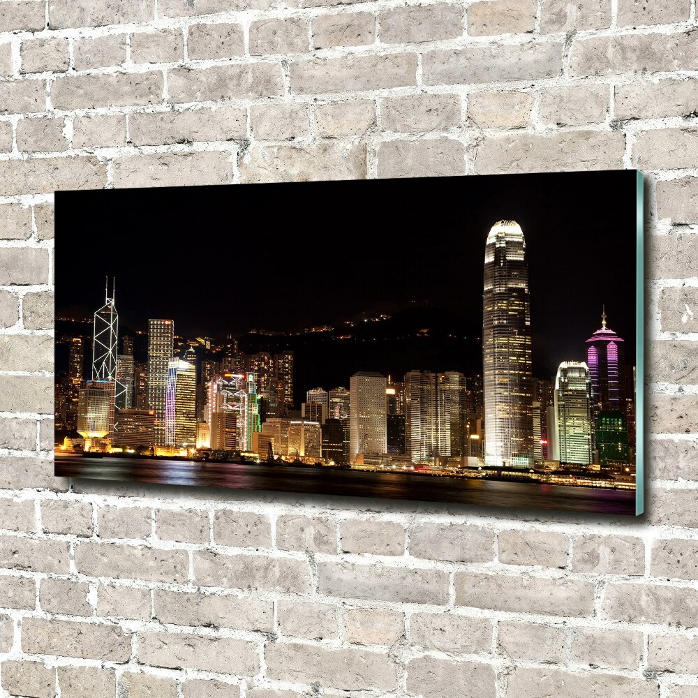 Wall art acrylic Hong Kong at night