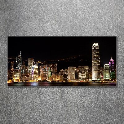 Wall art acrylic Hong Kong at night