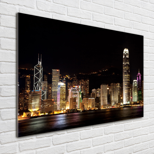 Wall art acrylic Hong Kong at night