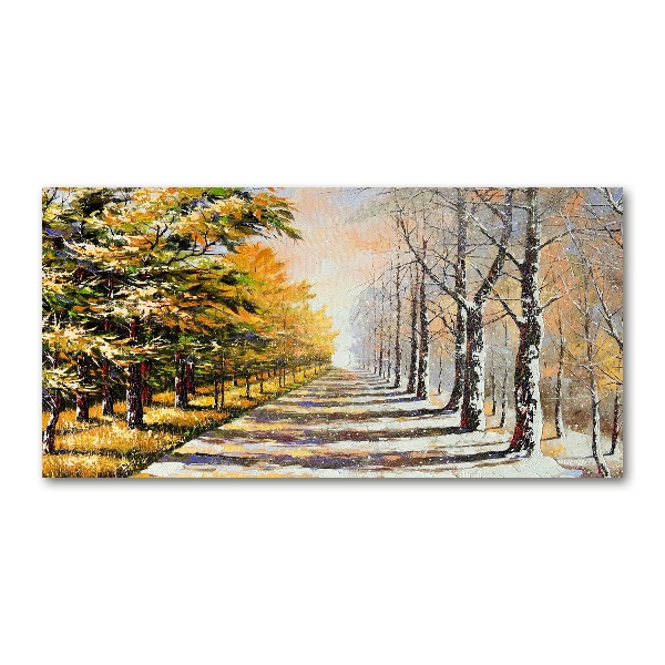 Acrylic wall art Autumn versus winter