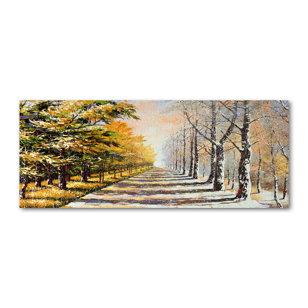 Acrylic wall art Autumn versus winter