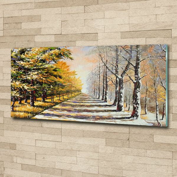 Acrylic wall art Autumn versus winter