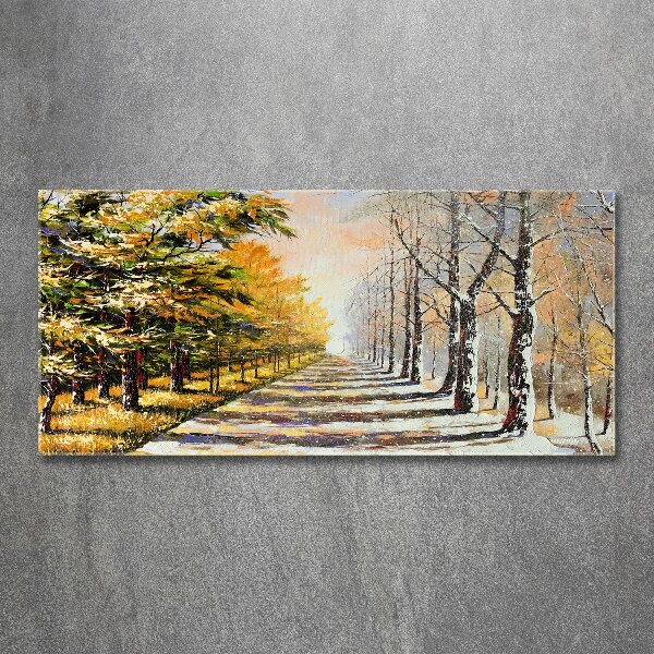 Acrylic wall art Autumn versus winter