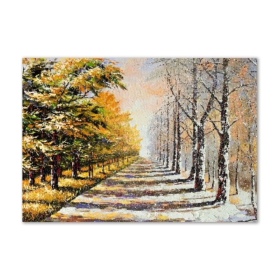 Acrylic wall art Autumn versus winter