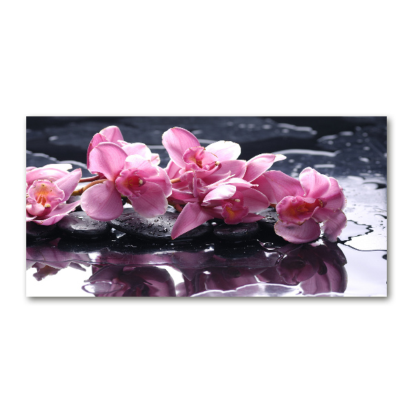 Wall art acrylic Pink orchid