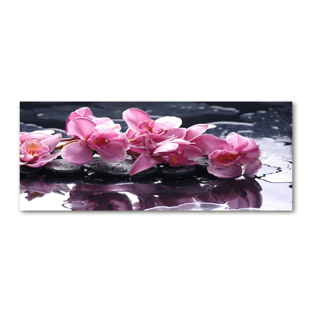 Wall art acrylic Pink orchid