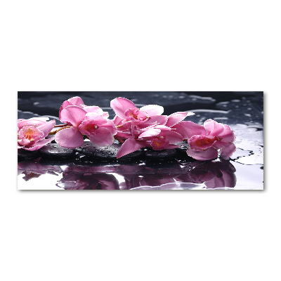 Wall art acrylic Pink orchid