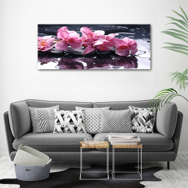 Wall art acrylic Pink orchid