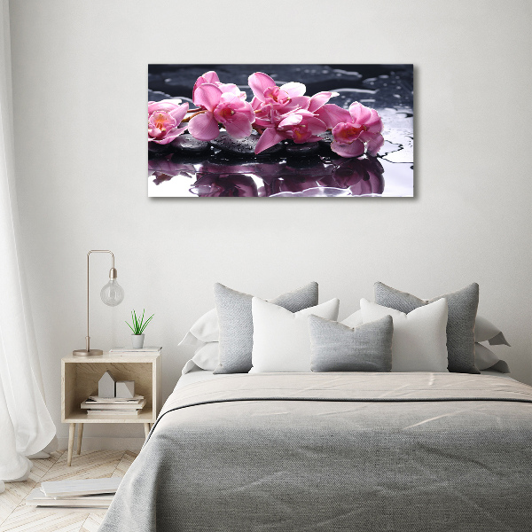 Wall art acrylic Pink orchid