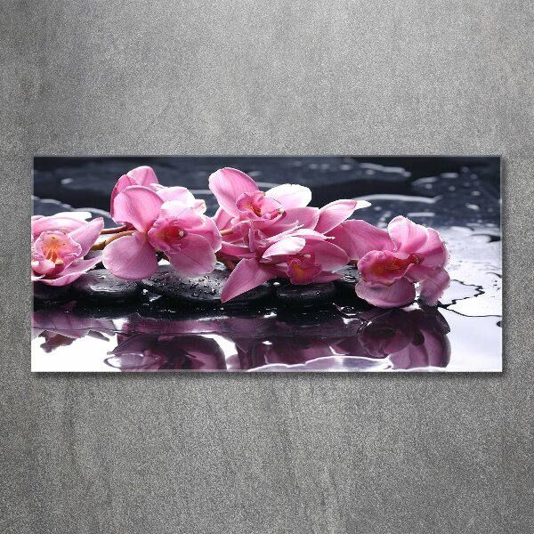 Wall art acrylic Pink orchid