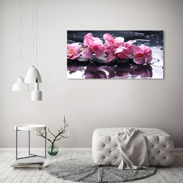 Wall art acrylic Pink orchid