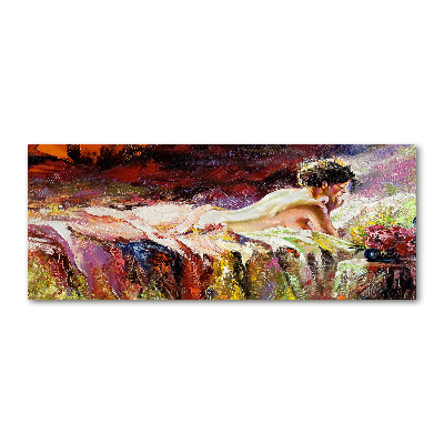 Acrylic print Lying woman