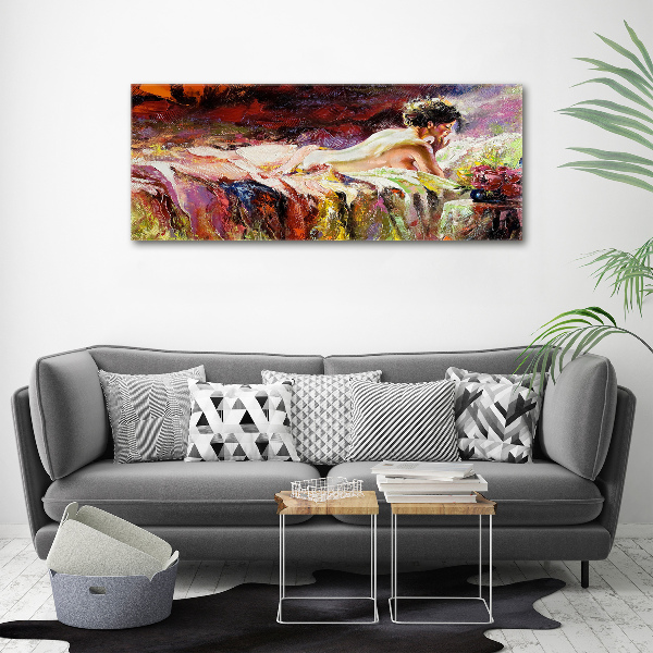 Acrylic print Lying woman