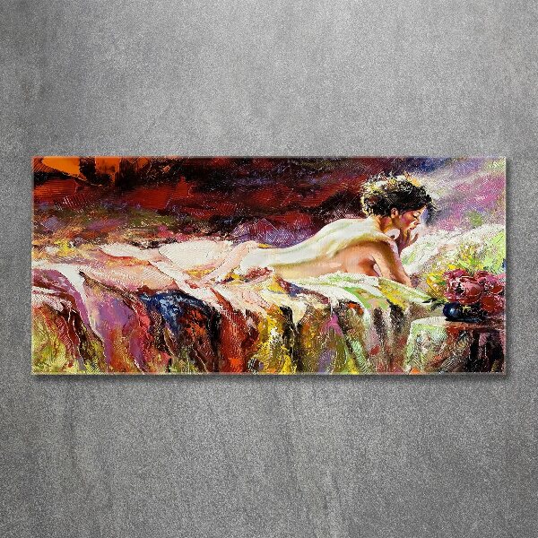 Acrylic print Lying woman