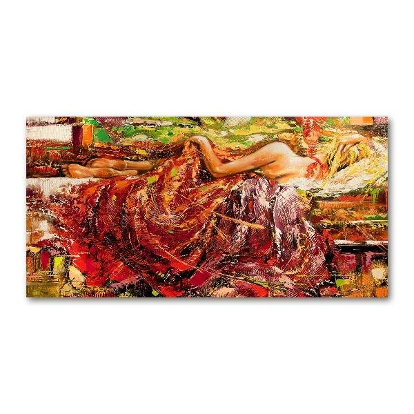 Acrylic print Sleeping woman