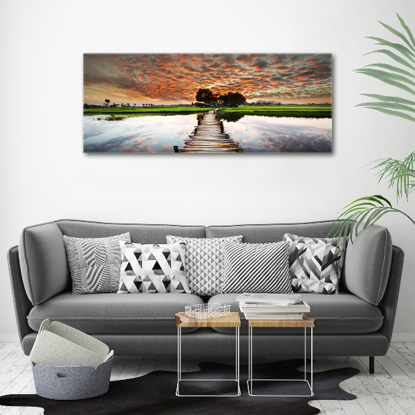 Wall art acrylic Wooden bridge