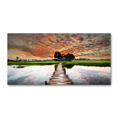 Wall art acrylic Wooden bridge