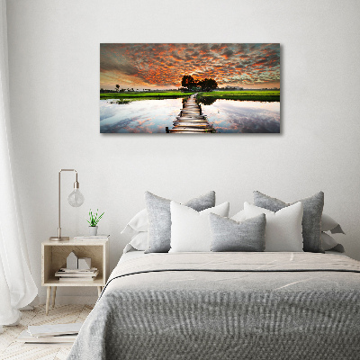 Wall art acrylic Wooden bridge