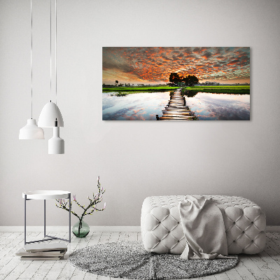 Wall art acrylic Wooden bridge